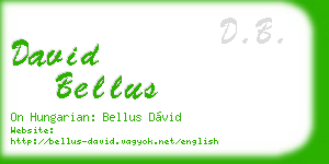 david bellus business card